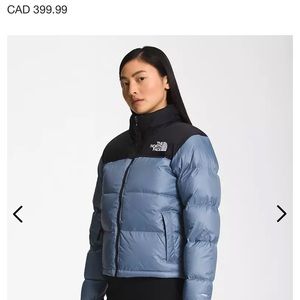 Blue North face jacket